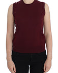 Dolce & Gabbana Elegant Red Wool Sleeveless Pullover Vest