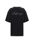 Balenciaga Logo rhinestones T-shirt
