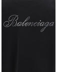 Balenciaga Logo rhinestones T-shirt