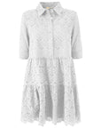 Yes Zee White Cotton Dress