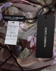 Dolce & Gabbana Elegant Floral Silk Blouse with Cap Sleeves