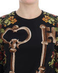 Dolce & Gabbana Elegant Medieval Print Silk Blouse