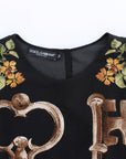Dolce & Gabbana Elegant Medieval Print Silk Blouse