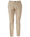 Yes Zee Beige Cotton Jeans & Pant