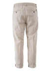 Yes Zee Beige Cotton Men Pants