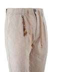 Yes Zee Beige Cotton Men Pants