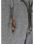 Yes Zee Gray Cotton Men Trouser