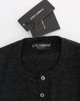 Dolce & Gabbana Elegant Gray Wool Cardigan Sweater