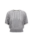 Brunello Cucinelli Openwork knit pattern Sweater with sequins