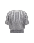 Brunello Cucinelli Openwork knit pattern Sweater with sequins