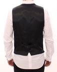 Dolce & Gabbana Elegant Gray Striped Dress Vest