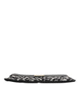 Dolce & Gabbana Multicolor Leopard Jacquard Logo Plaque Men Pouch Bag