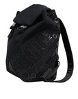 Dolce & Gabbana Black Neoprene Nylon DG Logo School Backpack Bag