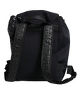 Dolce & Gabbana Black Neoprene Nylon DG Logo School Backpack Bag