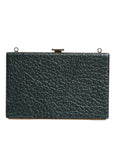 Dolce & Gabbana Black Leather Clutch Evening Crossbody Bag