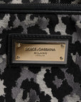 Dolce & Gabbana Multicolor Leopard Print Pet Carry Logo Plaque Bag