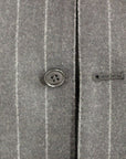 Dolce & Gabbana Sleek Gray Striped Wool Dress Vest