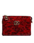 Dolce & Gabbana Red Exotic Leather DG Logo Women Crossbody Bag