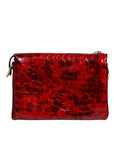 Dolce & Gabbana Red Exotic Leather DG Logo Women Crossbody Bag