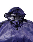 Dolce & Gabbana Dark Blue Cotton Hooded Men Raincoat Jacket