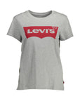 Levi's Gray Cotton Women T-Shirt