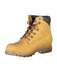 Carrera Vibrant Yellow Lace-Up Boots with Logo Detail