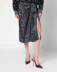 Stella McCartney Stella McCartney Leopard midi skirt with knot