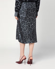 Stella McCartney Stella McCartney Leopard midi skirt with knot