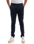 Stone Island Blue Cotton Jeans & Pant
