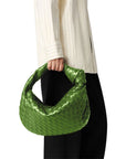Bottega Veneta Green Leather Handbag