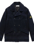 Stone Island Blue Wool Vergine Jacket