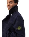 Stone Island Blue Wool Vergine Jacket