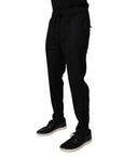 Dolce & Gabbana Black Wool Jogger Jogging Pants
