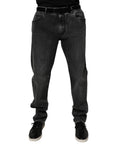 Dolce & Gabbana Black Cotton Stretch Skinny Men Denim Jeans