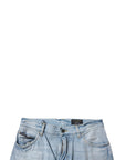 Dolce & Gabbana Light Blue Tattered Logo Skinny Denim Jeans