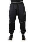 Dolce & Gabbana Black Polyester Logo Jogger Pants