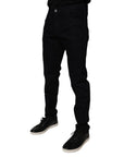 Dolce & Gabbana Black Cotton Stretch Slim Fit Men Denim Jeans