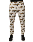 Dolce & Gabbana Off White Cars Cotton Skinny Men Denim Jeans