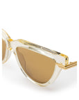 Bottega Veneta Beige Acetate Sunglasses