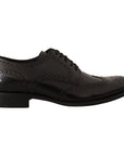 Dolce & Gabbana Black Leather Formal