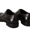 Dolce & Gabbana Black Leather Formal