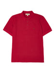 Burberry Red Cotton Collared Polo Shirt