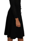 Dolce & Gabbana Elegant Black Knitted Sheath Dress