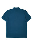 Burberry Deep Teal Blue Cotton Collared Polo Shirt