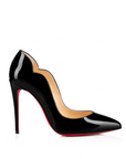 Christian Louboutin Black Patent Leather Hot Chick Pumps 100