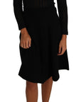 Dolce & Gabbana Elegant Black Knitted Sheath Dress