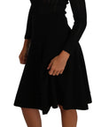 Dolce & Gabbana Elegant Black Knitted Sheath Dress