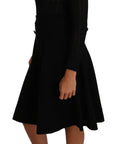 Dolce & Gabbana Elegant Black Knitted Sheath Dress