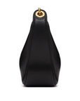 Valentino Garavani Black Leather Mini Hobo Vlogo Shoulder Bag