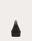 Valentino Garavani Black Leather Small Hobo Vlogo Shoulder Bag